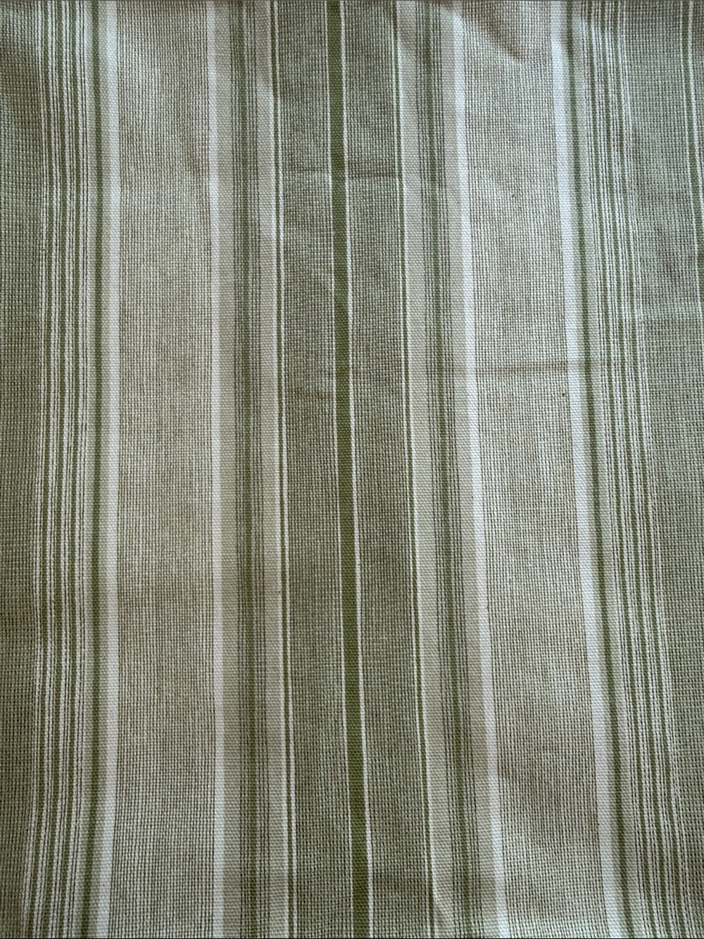 WAVERLY Gulf Stream Striped Light Green and Cream Home Furnishing Fabric diy